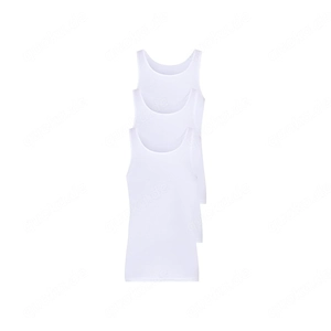 LIVERGY Herren Achselhemden 3 Stueck in Feinripp Qualitaet Weiss 6 L