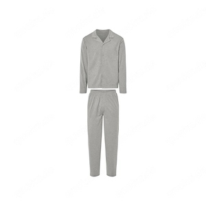 LIVERGY 2 teiliger Herren Pyjama lang M grau