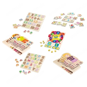 LUPILU  Rechen-Steckspiel   Buchstaben-Steckspiel   Uhren-Puzzle   Zahlen-Puzzle   K rper-Puzzle