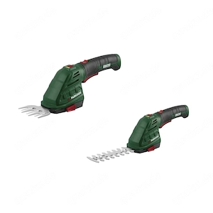 PARKSIDE 4 V 2 in 1 Akku Gras und Strauchschere PGSA 4 D5 mit 1800 drehbarem Softgriff