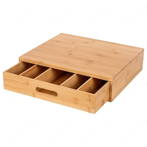 Wenko Bambus Kaffeebox   Teebox Eigenschaften - Bambus Kaffeebox - Mit 5 praktischen F chern zum