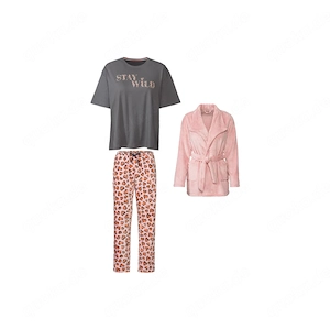 esmara  Damen-Pyjama, Gr. M, rosa grau