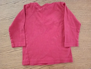 Langarmshirt rot mit gesticktem Auto Rennfahrer 80 American Apparel 