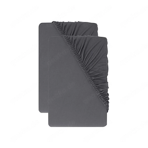 LIVARNO Jersey Spannbettlaken Set 2 Stueck 140 160 x 200 cm Dunkelgrau