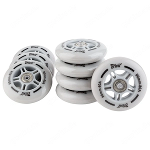 CRIVIT Inliner Rollen mit Kugellager 8er Set LED Rollen 4er Set 90mm