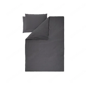 LIVARNO Bettw sche, Musselin, 240 x 220 cm, dunkelgrau