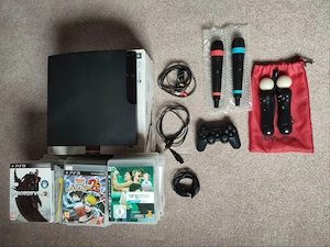 Playstation 3 Slim mit Controllern, Kabeln & 41 Spielen