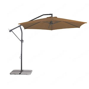 Schneider Ampelschirm Palmera 6 teilig 300 cm Durchmesser UV Schutz 80 Schutzhuelle mocca