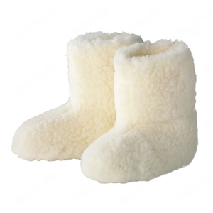 TXL Comfort Hausschuhe aus Schurwolle 42 44 weiss