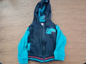 Übergangsjacke mit Kaputze grau-grün 80 Whoop 