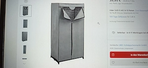 faltbarer Stoff-kleiderschrank