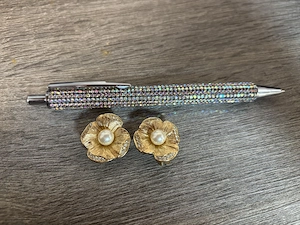 Christian Dior Vintage Ohrclips 80er Jahre mit Perle  Bild 3