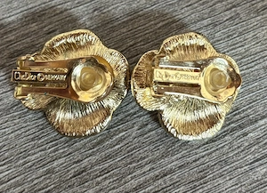 Christian Dior Vintage Ohrclips 80er Jahre mit Perle  Bild 4
