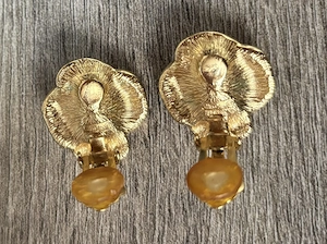 Christian Dior Vintage Ohrclips 80er Jahre mit Perle  Bild 5