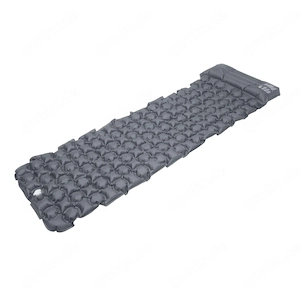 CRIVIT Campingmatte Luftzellenmatte mit Kopfkissen grau