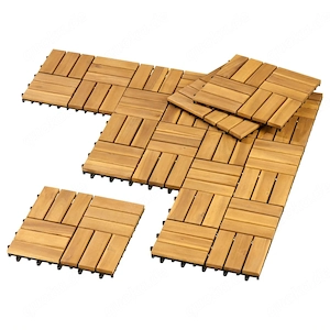 LIVARNO Holzfliesen 9 Stueck