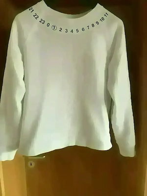 sweatshirt maison margiella, weiß , Größe S
