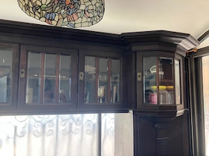 Historische Massivholz Vitrine - Gebr. Himmelsheber Karlsruhe
