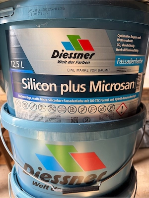 Fassadenfarbe Weiß Diessner Silicon Plus Microsan   12,5l Neu OVP