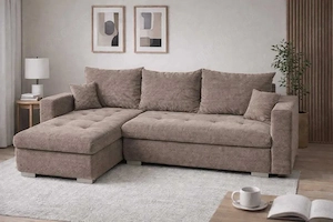 Ecksofa BRUNO | Schlaffunktion | Bettkasten