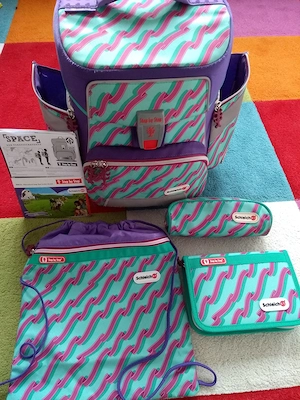 Größenverstellbarer Step by Step Schulranzen-Set 4-teilig (teilw. mit neuem Zubehör); Bayala-Edition
