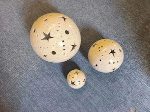 3er Set Kugeln Keramik