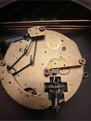 Vintage Heges Wanduhr mit Hermle Uhrwerk - 50er 60er - voll funktionsfähig Bild 4