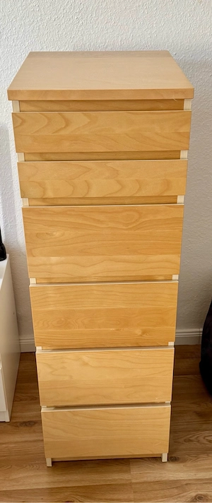 Malm Kommode mit 6 Schubladen