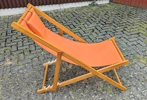 Siena Gartenliege Beach-Liegestuhl Holz Textil
