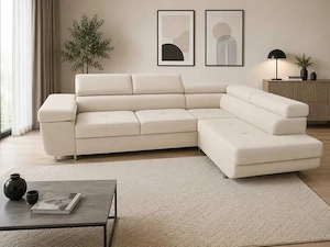 ANTEK Ecksofa | Mit Schlaffunktion | Verstellbare Kopfstützen | Modernes Ecksofa