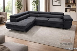 ANTEK Ecksofa | Mit Schlaffunktion | Verstellbare Kopfstützen | Modernes Ecksofa