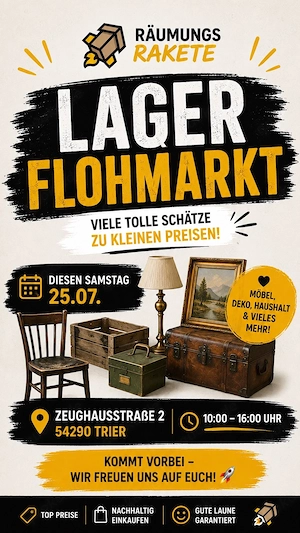Lagerflohmarkt in Trier