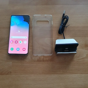 +++ Samsung S10 Prism Silver Displayriss voll funktionsfähig +++