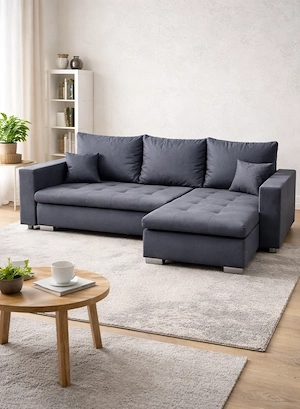 Ecksofa BRUNO | Schlaffunktion | Bettkasten