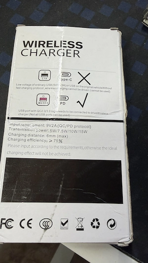 Wireless Charger 15W   Qi Schnellladegerät   USB-C   Neu Bild 2