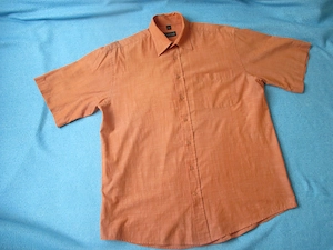 NEU Edel sportiv Business Freizeit Leinen Optik Kurzarm Hemd BARISAL 40-41  M-L * 48- 50 terra cotta