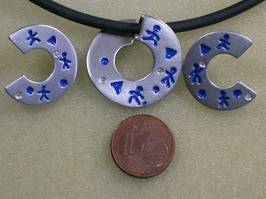 Set Sportmännchen 333 Weiß-Gold 11,17 g Diamanten