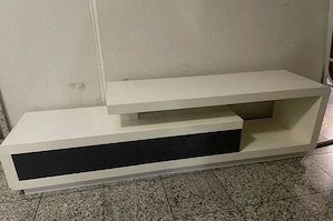 Tv Board Lowboard Sideboard Hochglanz weiß grau 170cm MDF