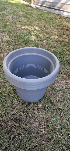 4x Scheurich Pflanzkübel  40 cm (18L) in Metallic-Grau