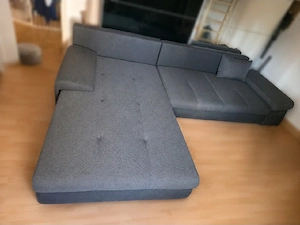gemütliches Eck Sofa mit Schlaffunktion & Bettkasten