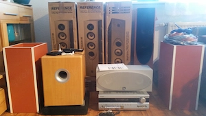 5.1 System:OnkyoTX-SR307+4xStandlautsprecher+Subwoofer+Centerbox