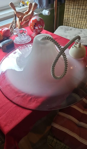 Vintage Leucos Murano Glas Pendlerleuchte 70er XL 60cm- Markelos 