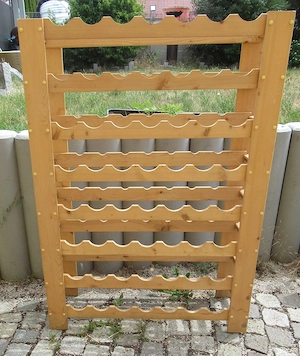 Flaschenregal aus Holz für 56 Flaschen, sehr stabil