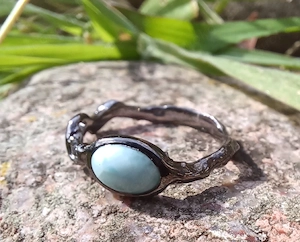 Silberring mit Larimar