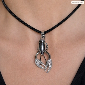 Skorpion Anhänger mit Zirkonia in 925er Sterlingsilber