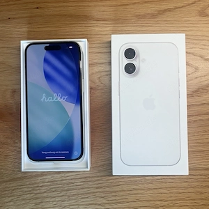 Apple iPhone 16 weib 128GB, Akku kapazität 100% 