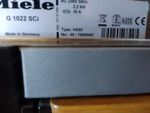 Miele Geschirrspülmaschine, Unterbau