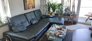 Wohnzimmersofa, schwarz
