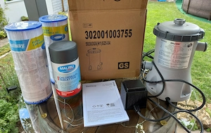  Bestway Poolpumpe 58383, inkl. Filter u. Chlor-Multitabletten