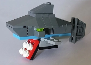 Neuer Lego Hai mit beweglichem Maul und beweglicher Schwanzflosse Bild 5